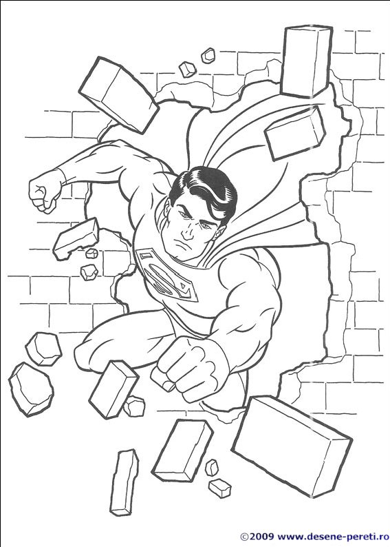 Superman desene de colorat